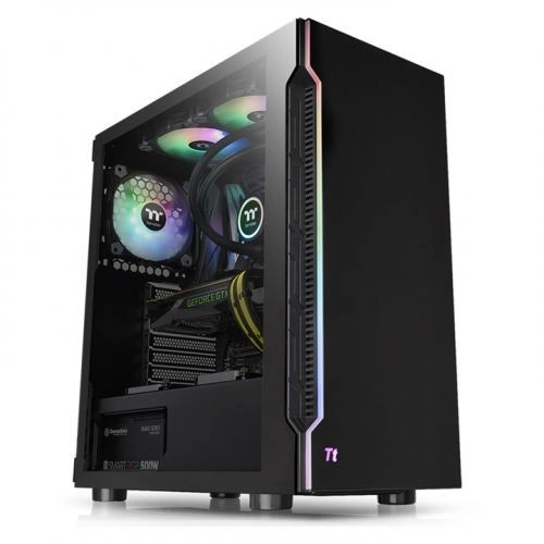 Thermaltake H200 TG, okno, černá