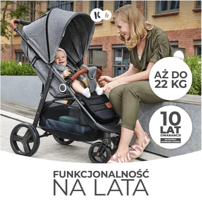 Kinderkraft stroller Grande PLUS 2022 grey