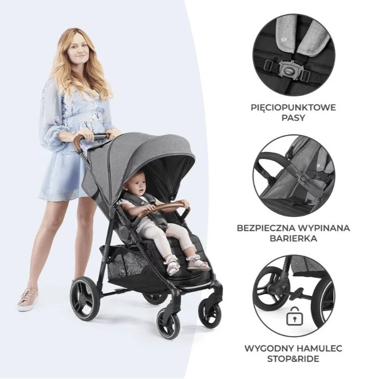 Kinderkraft stroller Grande PLUS 2022 grey