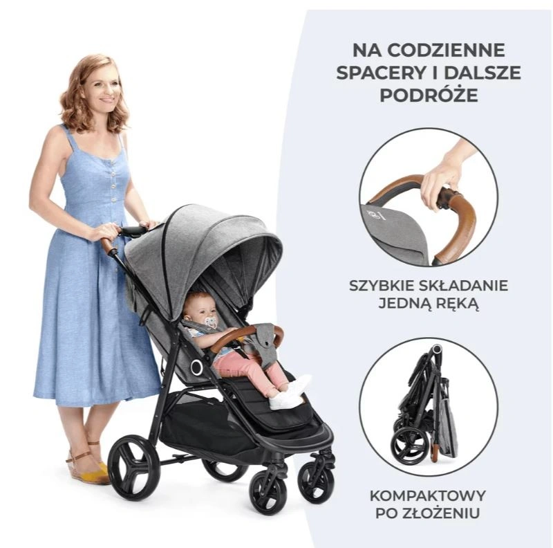 Kinderkraft stroller Grande PLUS 2022 grey