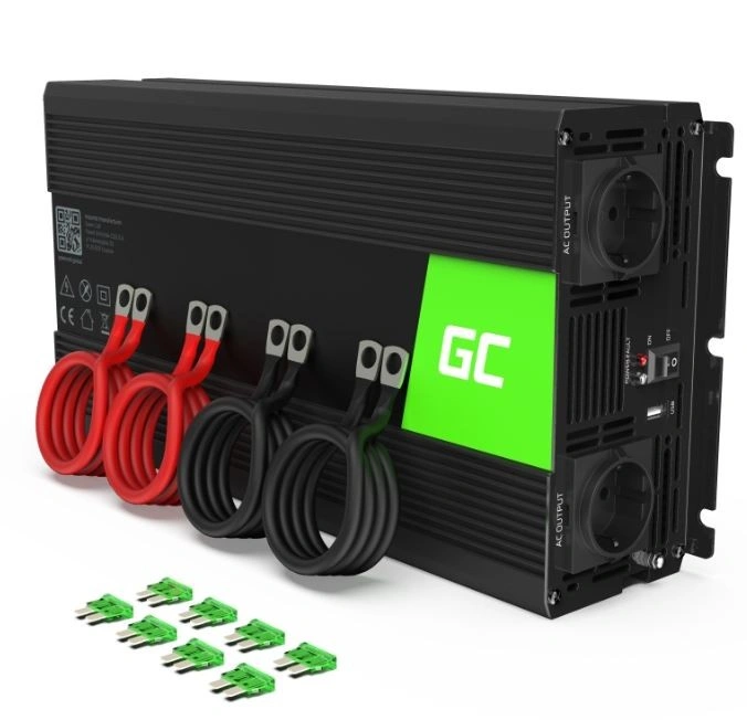 Green Cell INV10 měnič 2000W ze 12V - modifikovaná sinusovka