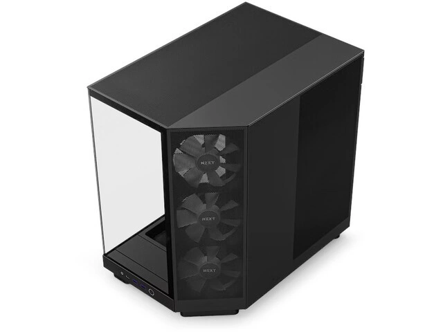 NZXT skříň H6 Flow RGB dvoukomorová / MidT / 3x120mm RGB fan / 2xUSB 3.2 / USB-C / prosklená / černá