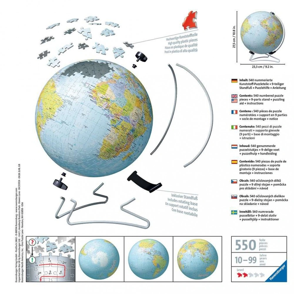 Ravensburger Globus (anglický) 540 dílků