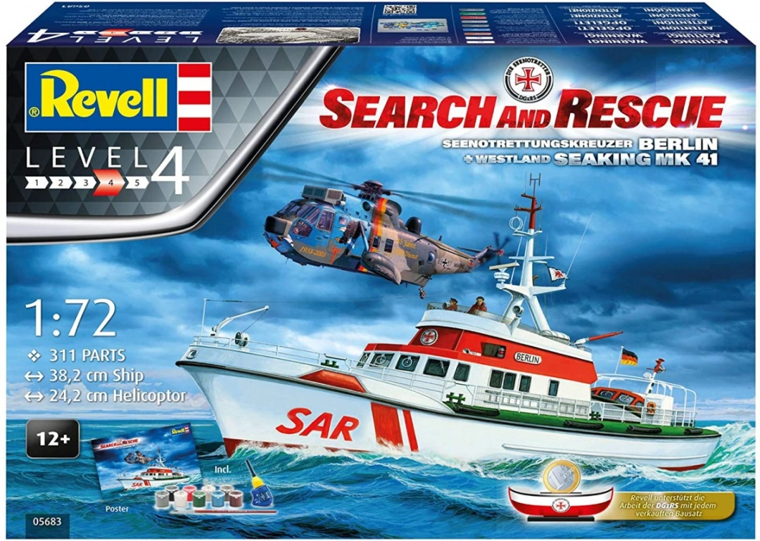 Revell  Gift-Set SAR 05683 - DGzRS Arkona + Westland Sea King Mk 41 (1:72)