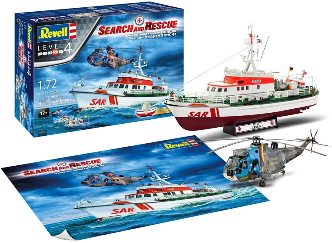 Revell  Gift-Set SAR 05683 - DGzRS Arkona + Westland Sea King Mk 41 (1:72)