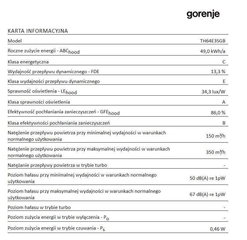 Gorenje TH64E3SGB