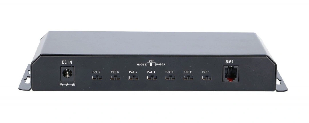 Extralink Switch PoE KRATOS 7x Gigabit PoE, 1x Uplink RJ45, Zdroj napájení 24V 2.5A, Moc 6