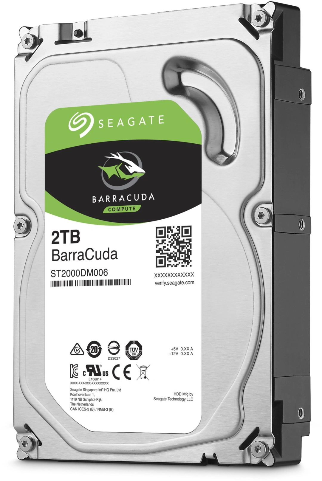 Seagate BarraCuda, 3,5 2TB ST2000DM008