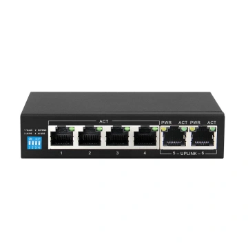 Extralink Switch PoE Extralink KRIOS 4x Gigabit PoE/PoE+, 2x RJ45 Uplink Gigabit, 60W