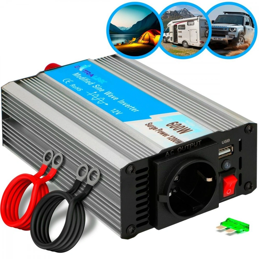 Extralink Měnič napětí Extralink OPIM-600W automobilový 12V, 600W modifikovaný sinus