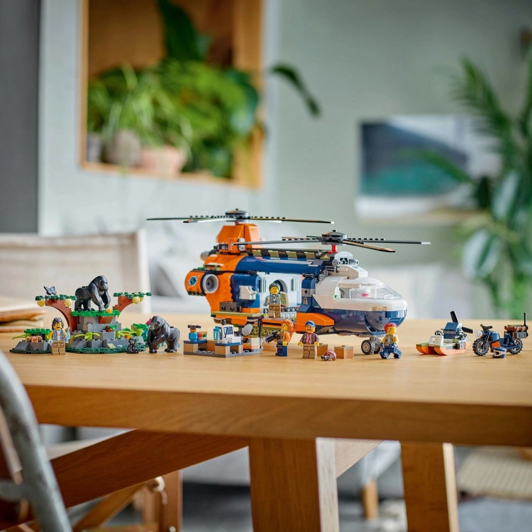 LEGO® City 60437 Helikoptéra na průzkum džungle v základním táboře