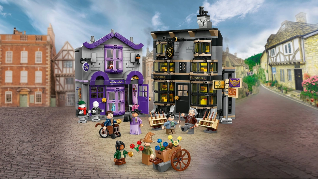 LEGO® Harry Potter™ 76439 Ollivanderův obchod a Obchod madame Malkinové