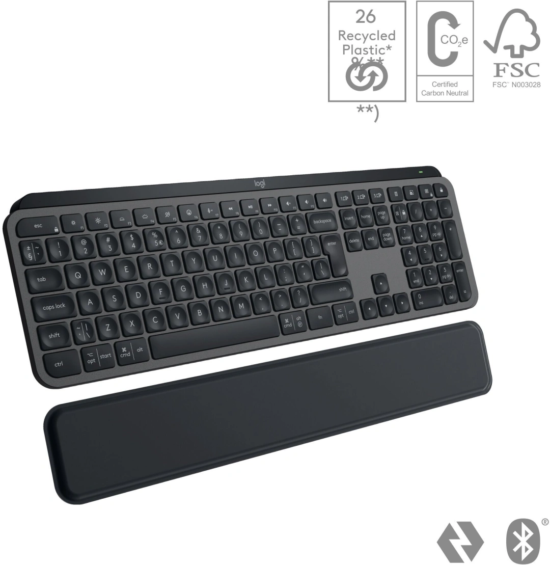 Logitech MX Keys S Plus, šedá