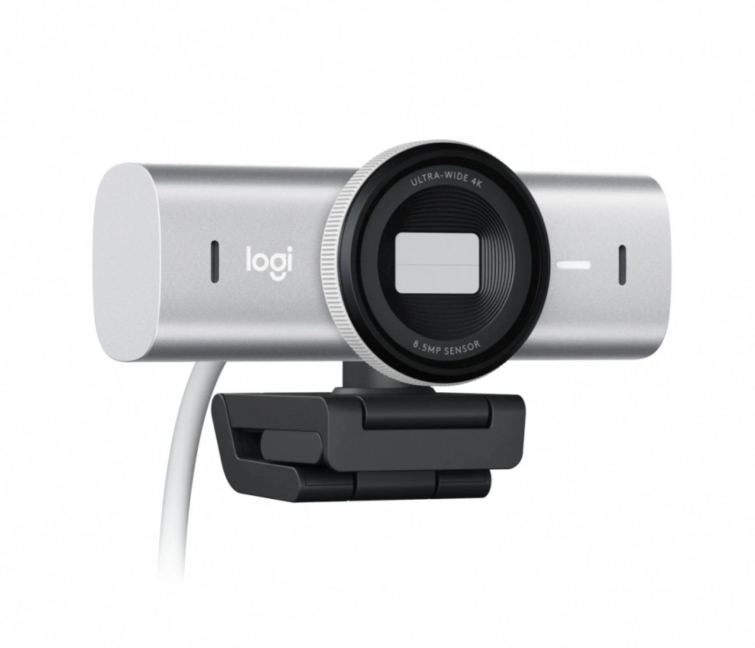 Logitech MX Brio 4K Ultra HD Webcam, Pale Grey