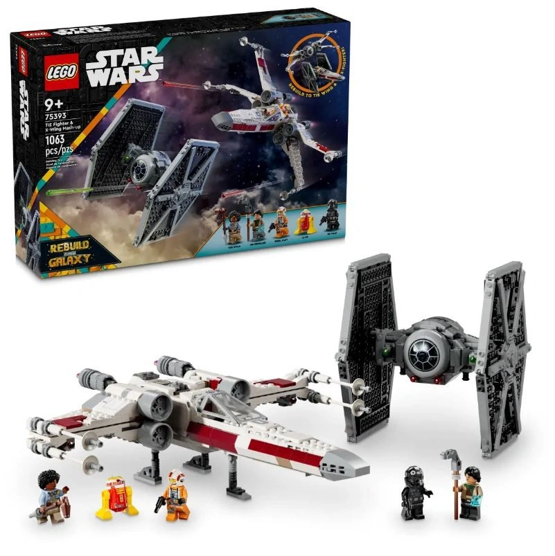 LEGO Star Wars 75393 Stíhačka TIE a X-wing – kombinovaná stavebnice