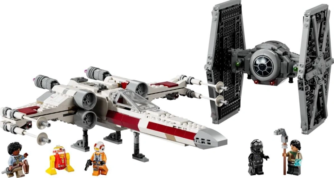 LEGO Star Wars 75393 Stíhačka TIE a X-wing – kombinovaná stavebnice