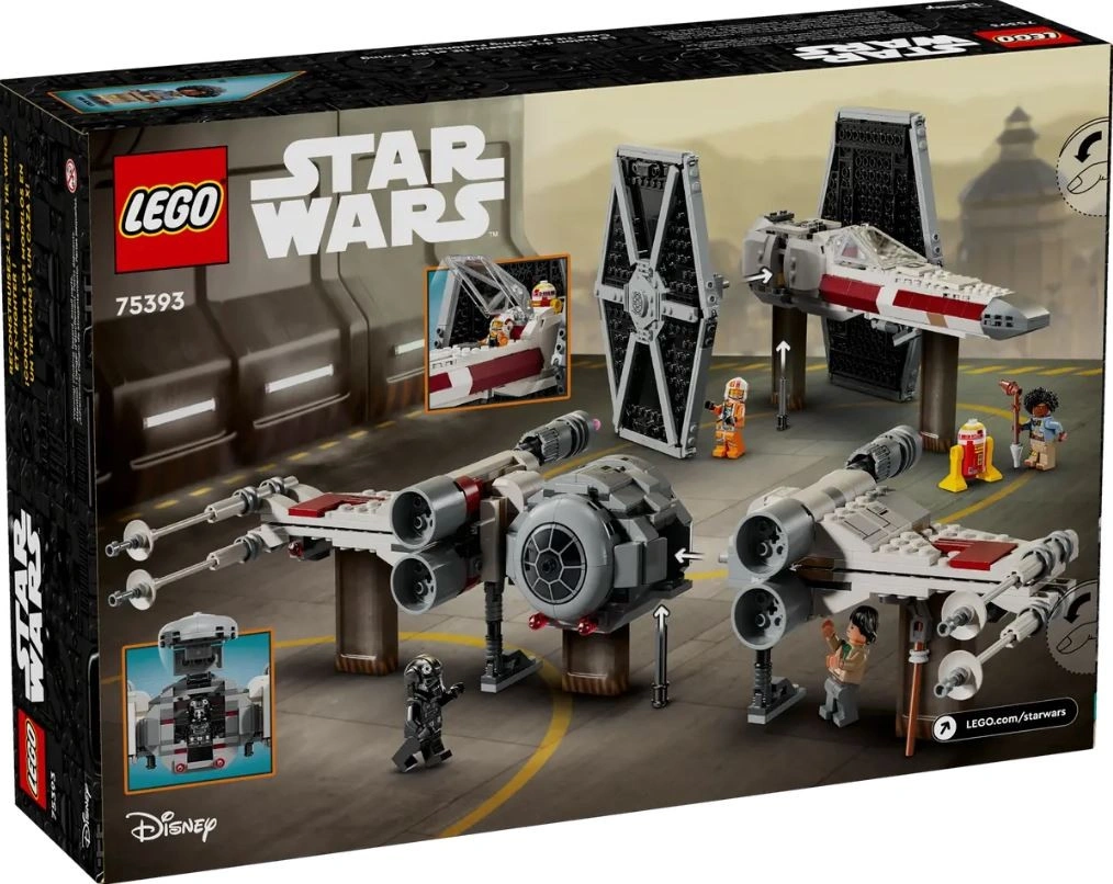 LEGO Star Wars 75393 Stíhačka TIE a X-wing – kombinovaná stavebnice