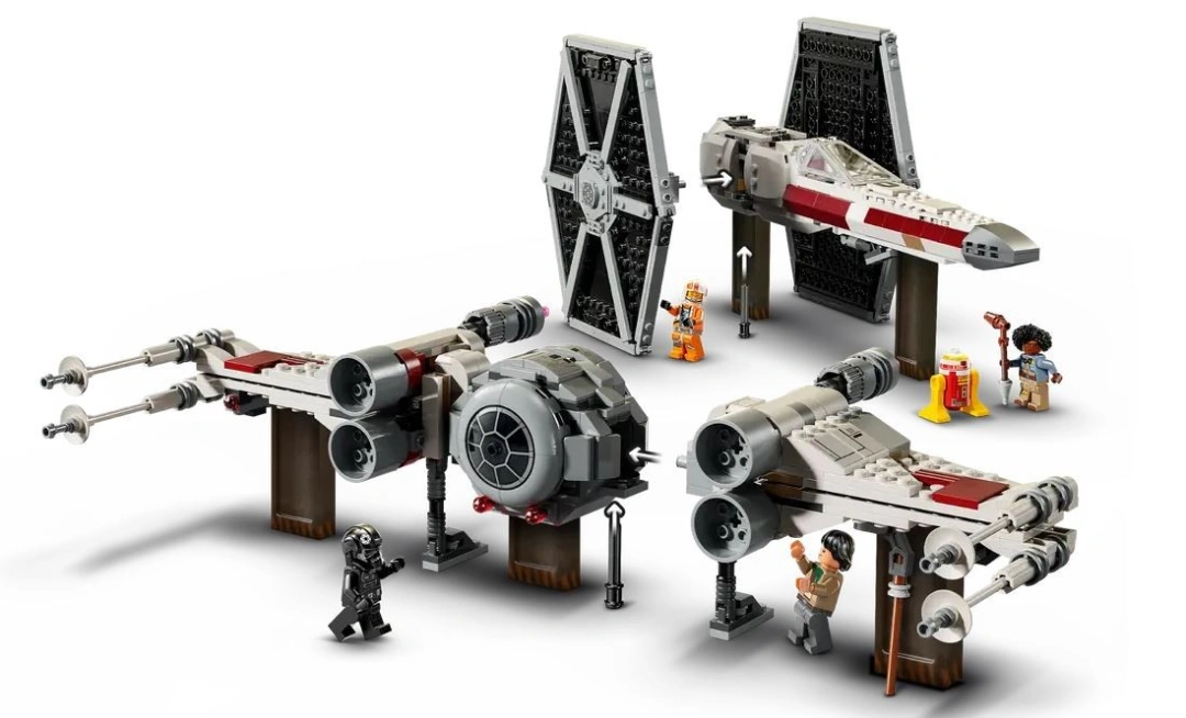 LEGO Star Wars 75393 Stíhačka TIE a X-wing – kombinovaná stavebnice