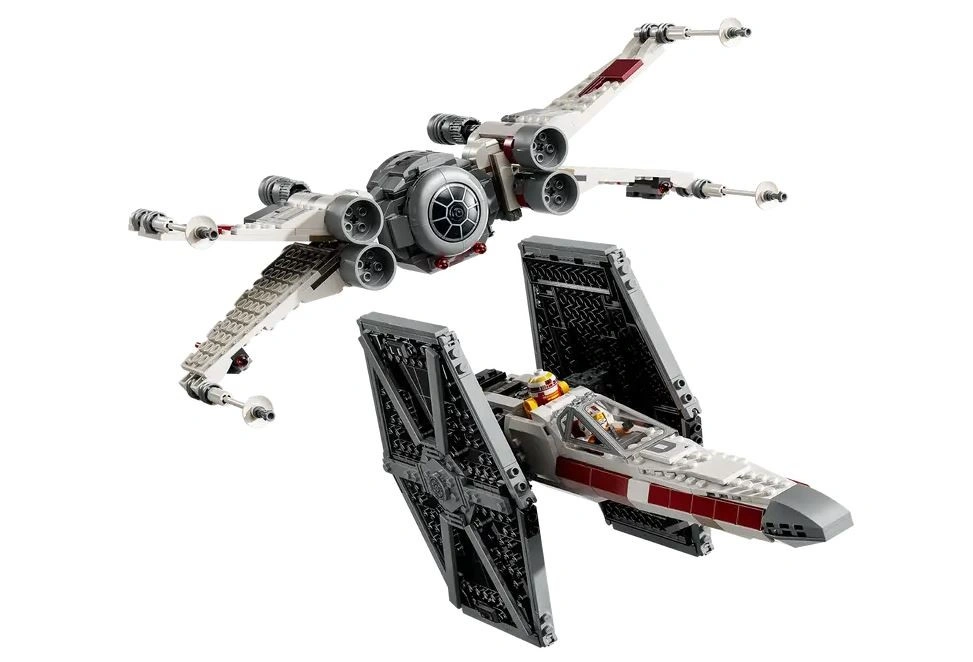 LEGO Star Wars 75393 Stíhačka TIE a X-wing – kombinovaná stavebnice