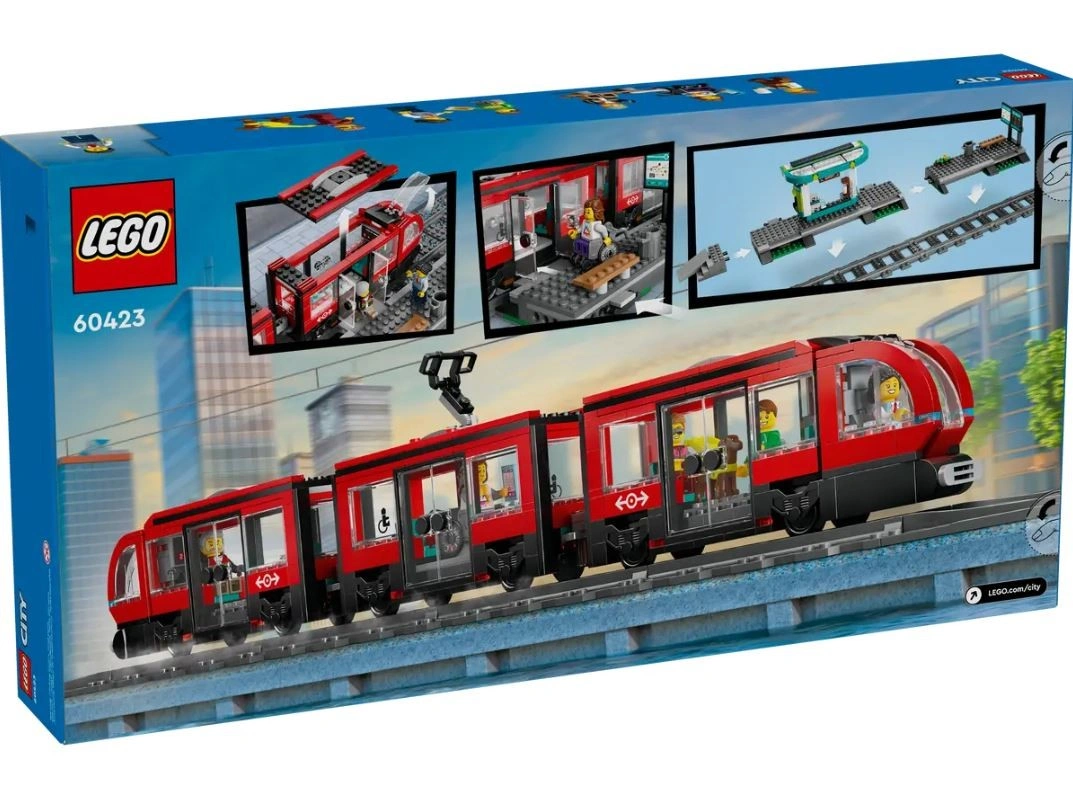 LEGO City 60423 Tramvaj a zastávka v centru města