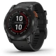 Garmin fenix 7X Pro Glass Solar - Gray / Black Silicone Band