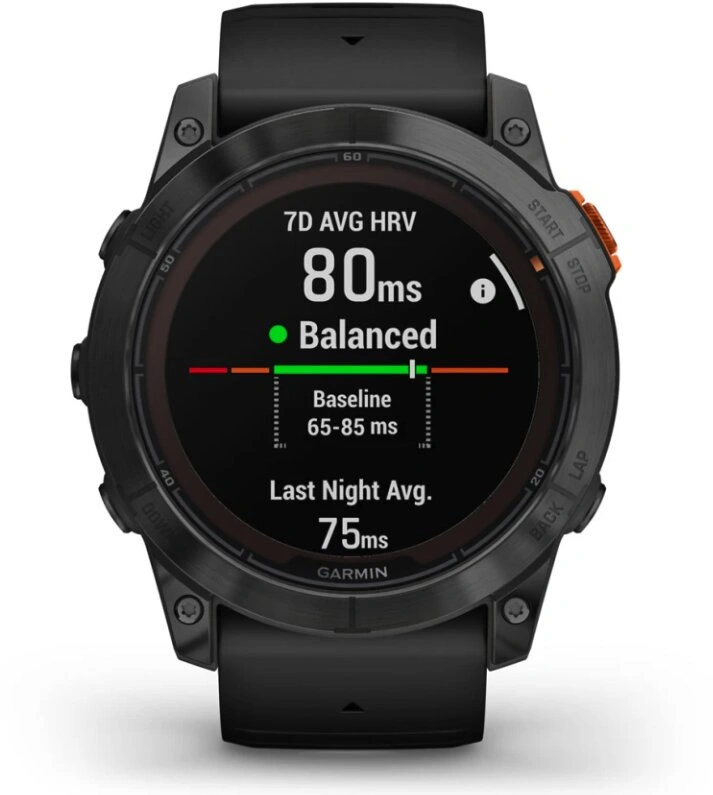 Garmin fenix 7X Pro Glass Solar - Gray / Black Silicone Band