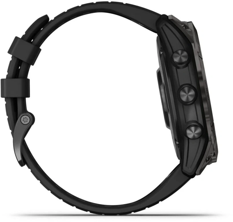 Garmin fenix 7X Pro Glass Solar - Gray / Black Silicone Band