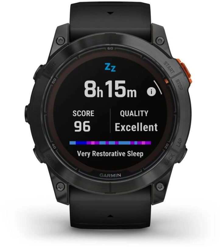 Garmin fenix 7X Pro Glass Solar - Gray / Black Silicone Band