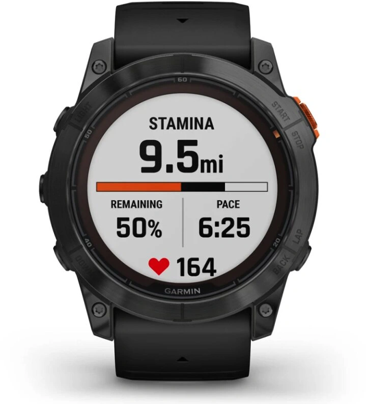 Garmin fenix 7X Pro Glass Solar - Gray / Black Silicone Band