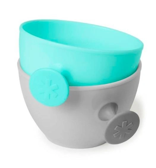 Skip hop  Set jídelní s hrnkem 5 ks Easy-Feed Mealtime Set Teal / Grey 6m +