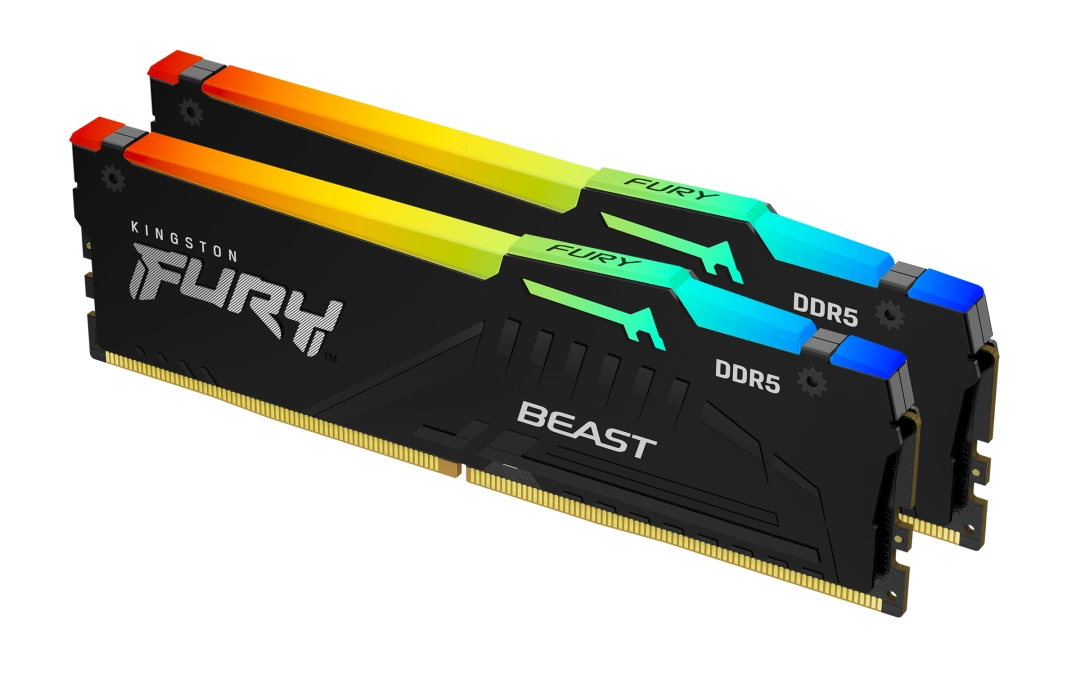 DIMM Kingston FURY Beast Black RGB EXPO 64 GB (2× 32 GB) (KF560C30BBEA2-64), černá