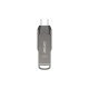 Flash USB Lexar JumpDrive D400 Dual, 256 GB, šedá