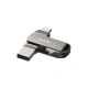 Flash USB Lexar JumpDrive D400 Dual, 256 GB, šedá