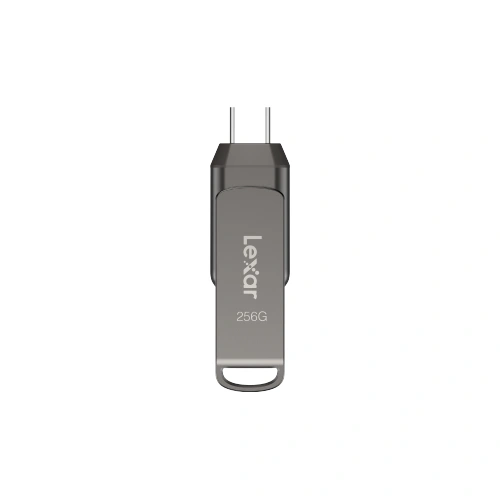 Flash USB Lexar JumpDrive D400 Dual, 256 GB, šedá