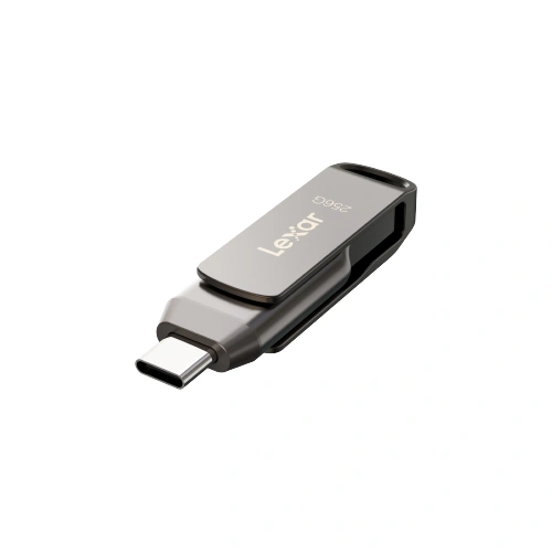 Flash USB Lexar JumpDrive D400 Dual, 256 GB, šedá