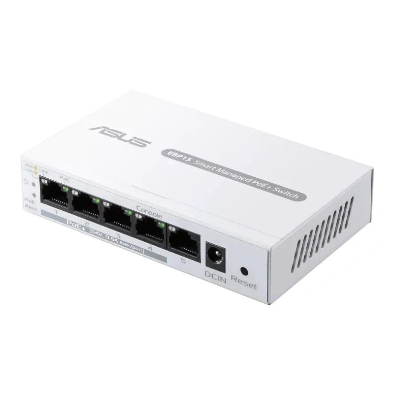 Asus ExpertWiFi EBP15, PoE+ PoE, 5 port, bílá