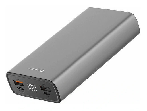 Swissten Aluminium (22013916), 20 000 mAh, 20 W, šedá