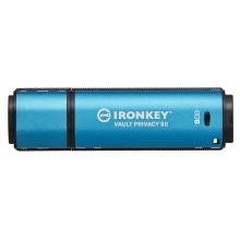 Kingston Kingston Ironkey Vault Privacy 50/8GB/USB 3.2/USB-A/Modrá