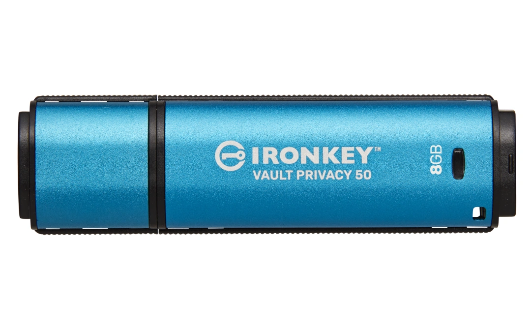 Kingston Kingston Ironkey Vault Privacy 50/8GB/USB 3.2/USB-A/Modrá