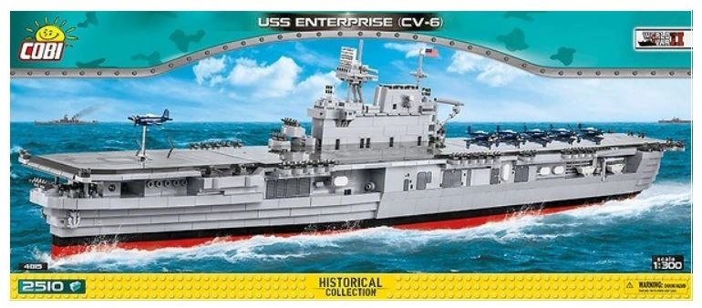 Cobi Stavebnice - USS Enterprise CV-6, 1:300, 2510 kostek