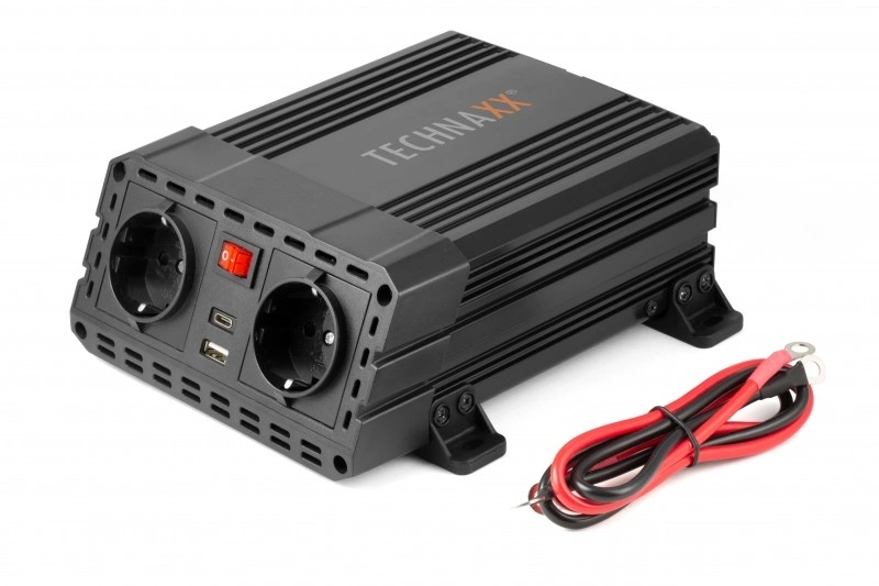 Technaxx měnič napětí 600W, DC 12V na 2xUSB a 2x230V (TE19)