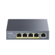 PoE+ 5portový průmyslový SWITCH GS1005P 120W 1Gbps