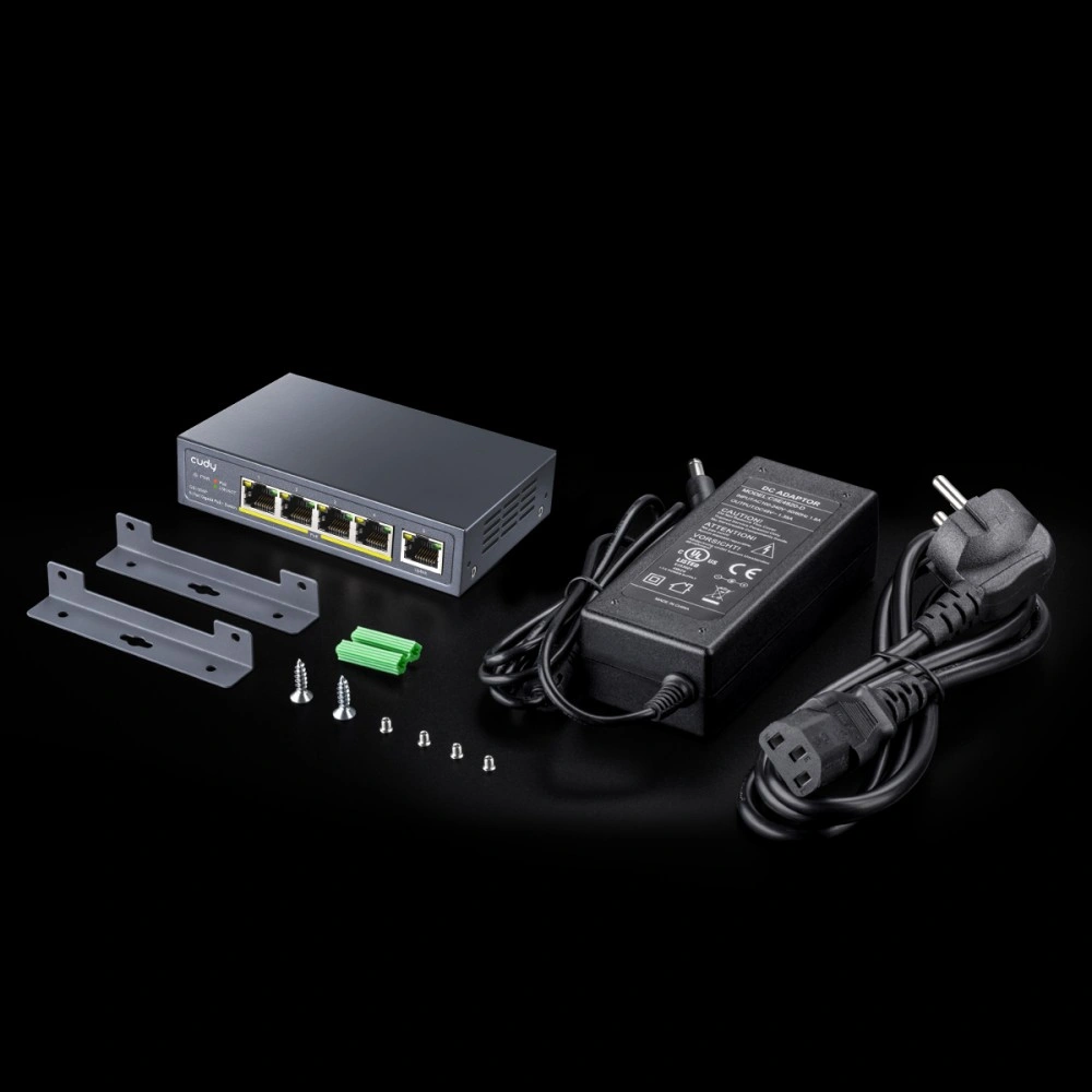 PoE+ 5portový průmyslový SWITCH GS1005P 120W 1Gbps