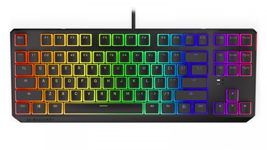 ENDORFY Thock TKL Pudding Kailh Red, RGB podsvícení, US layout (EY5A006), černá