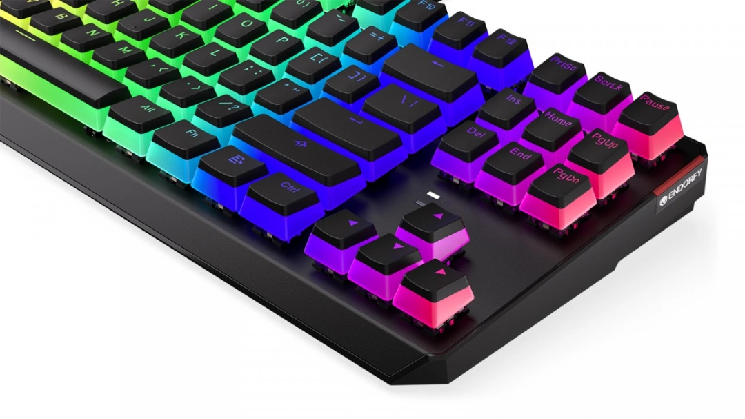 ENDORFY Thock TKL Pudding Kailh Red, RGB podsvícení, US layout (EY5A006), černá