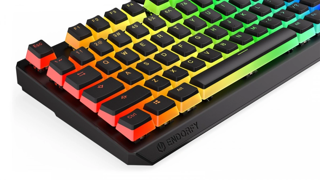 ENDORFY Thock TKL Pudding Kailh Red, RGB podsvícení, US layout (EY5A006), černá