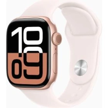 Apple Watch Series 10 GPS + Cellular 42mm, pouzdro z růžově zlatého hliníku, světle ruměný sportovní