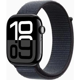 Apple Watch Series 10 GPS + Cellular 46mm, pouzdro z klavírně černého hliníku - inkoustově fialový p