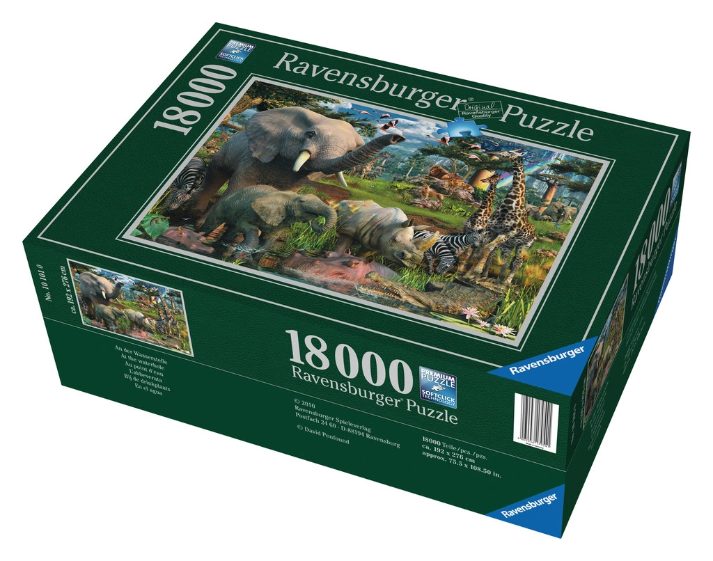 Ravensburger Puzzle Zvířata u zdroje vody 18000 dílků