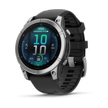 Garmin fenix E 47 mm, Stainless Steel / Graphite Silicone Band